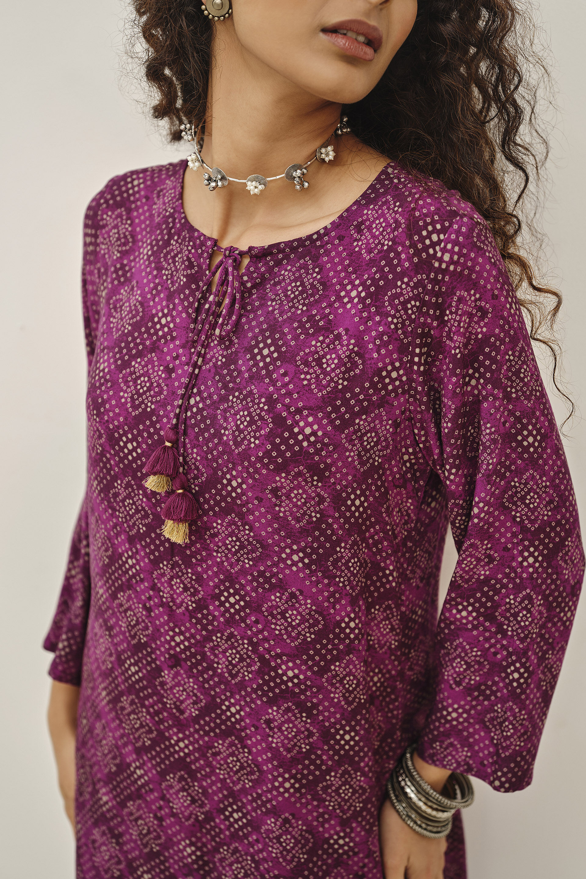 Purple Preet Kurta, Purple, image 4
